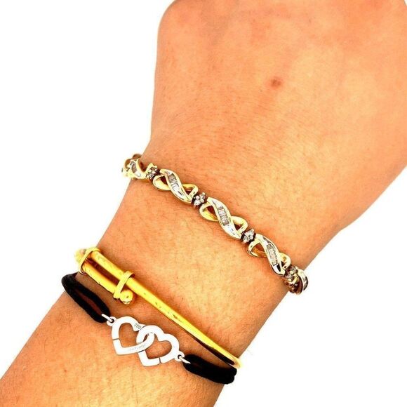 14k Infinity Diamond Bracelet - Picture 10 of 12